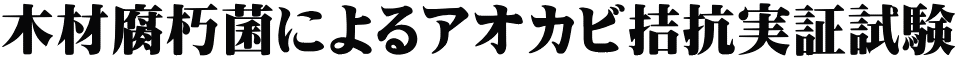 木材腐朽菌によるアオカビ拮抗実証試験