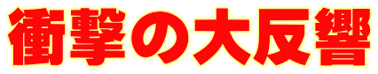 衝撃の大反響 